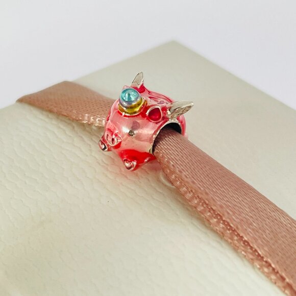 Pandora Flying Unicorn Pig Charm - Picture 3 of 5